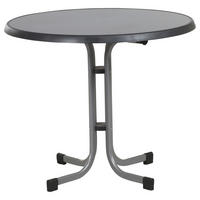 GARTENTISCH Holzwerkstoff Graphitfarben rund  - Graphitfarben, MODERN, Holzwerkstoff/Metall (86/86/72cm) - Sieger