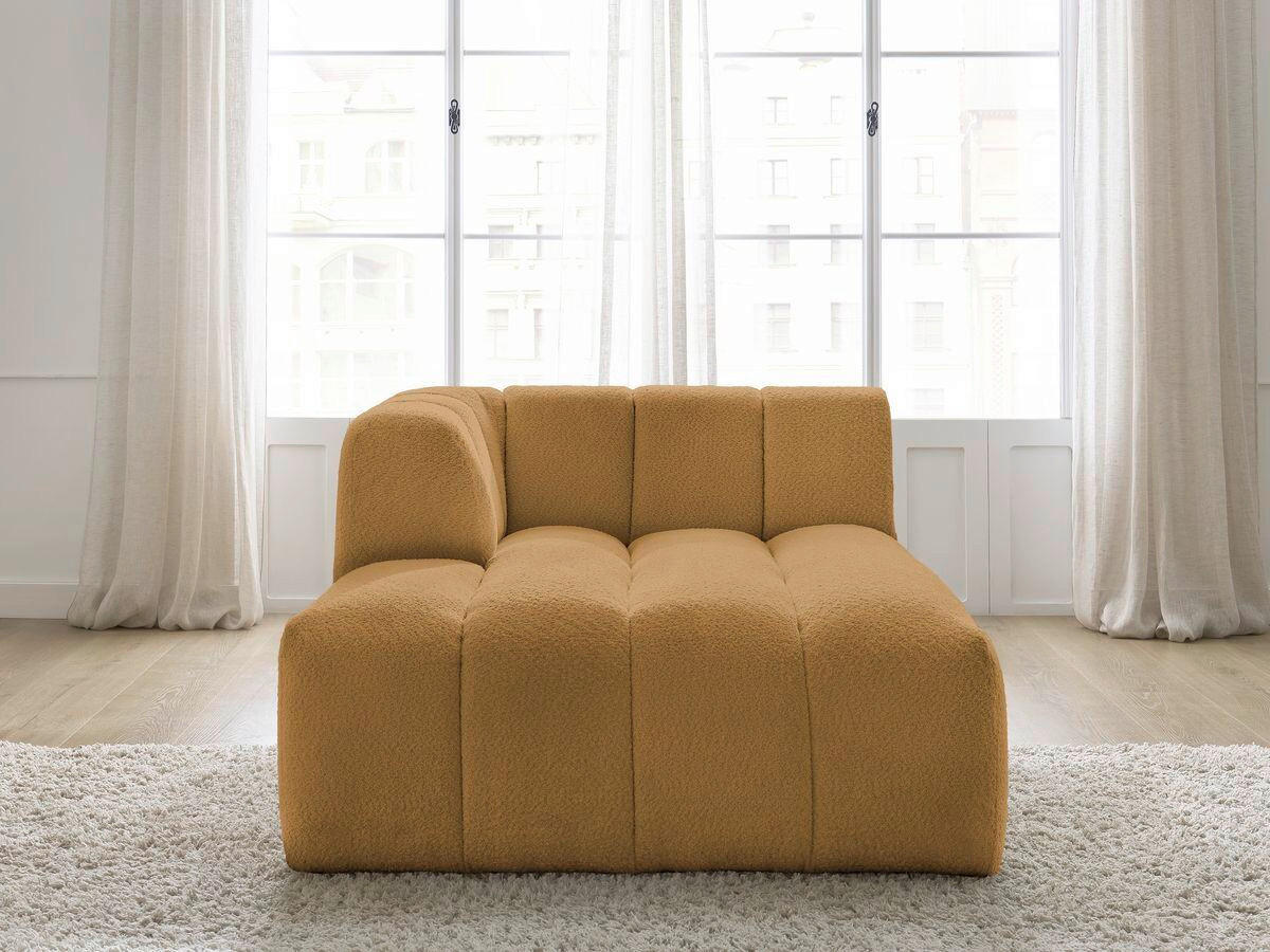 SOFAELEMENT ANNECY Bouclé Gelb  - Gelb/Schwarz, MODERN, Kunststoff/Textil (120/72/170cm)