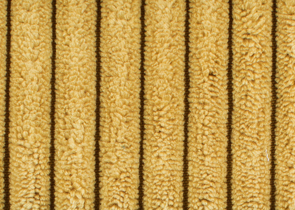 3-SITZER-SOFA Cord Senfgelb  - Senfgelb/Schwarz, KONVENTIONELL, Kunststoff/Textil (248/76/95cm) - Carryhome