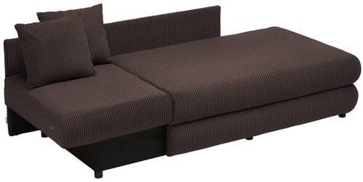 RÉCAMIÈRE in velours côtelé marron  - noir/marron, Design, textile/matière synthétique (171/71-88/93cm) - Cantus