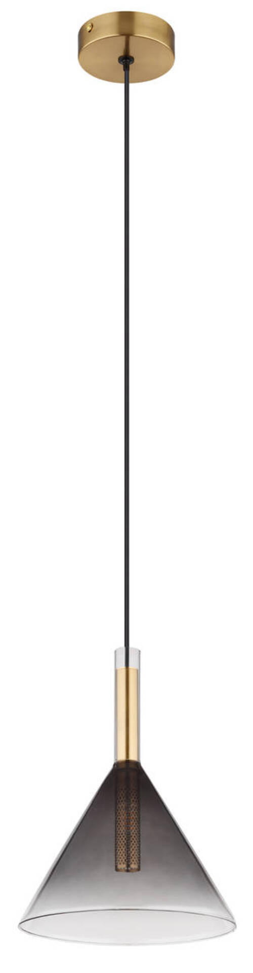 VISEČA SVETILKA        20/120 cm      G9 - prozorno/barve medenine, Design, kovina/steklo (20/120cm) - Globo