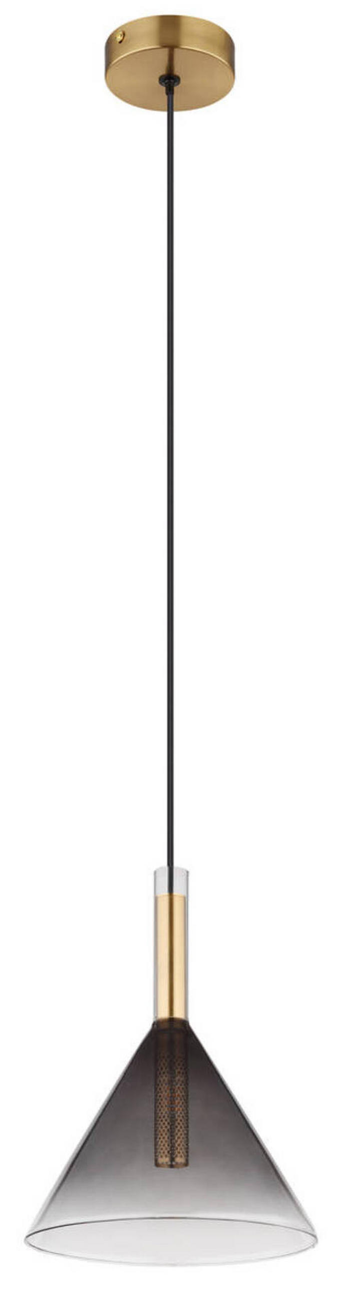 VISEČA SVETILKA        20/120 cm      G9 - prozorno/barve medenine, Design, kovina/steklo (20/120cm) - Globo