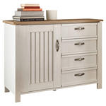 KOMMODE  in 117/86/41 cm  - Schwarz/Weiß, LIFESTYLE, Holzwerkstoff/Metall (117/86/41cm) - Landscape