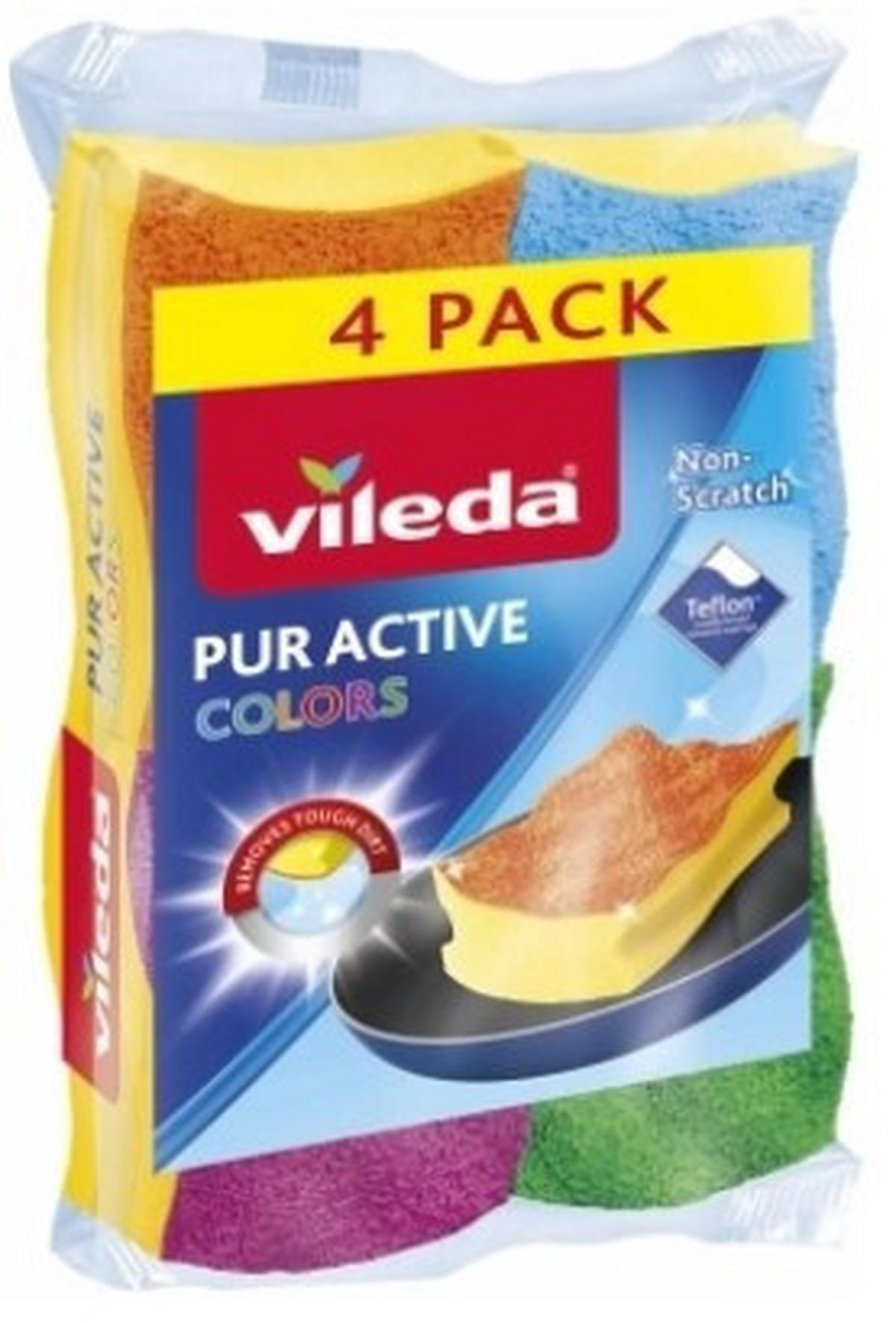 Vileda pur active color 4-pack - multicolor, Basics, plast - Best Price