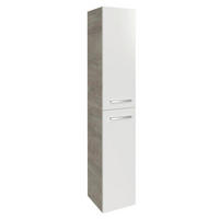 HOCHSCHRANK 30/162/31,8 cm  - Chromfarben/Eichefarben, Basics, Glas/Holzwerkstoff (30/162/31,8cm) - MID.YOU