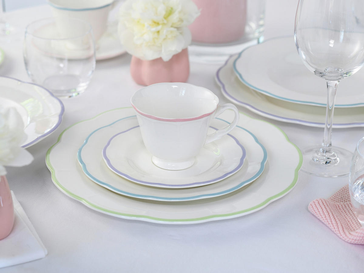 KOMBI SERVIS Florine Bunt   - svijetlo ružičasta/boje limete, Basics, keramika - Creatable