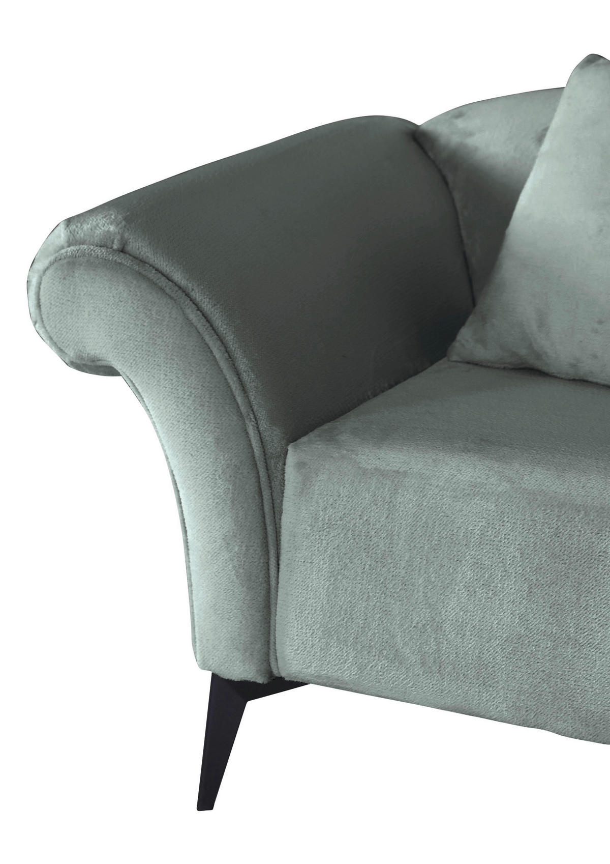 SESSEL in Chenille Hellblau  - Schwarz/Hellblau, Design, Textil/Metall (138/83/85cm)