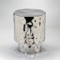 BEISTELLTISCH 40/40/51 cm Silberfarben rund  - Silberfarben, Basics, Metall (40/40/51cm) - MID.YOU