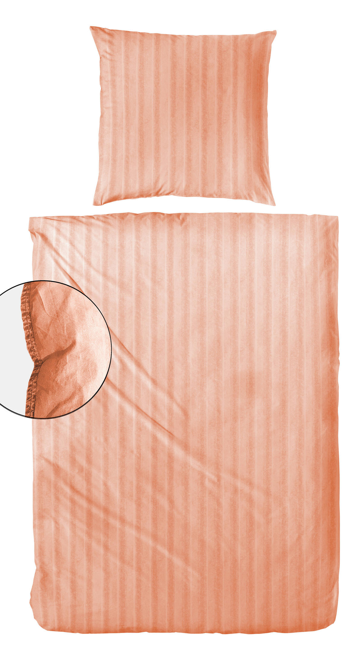 BETTWÄSCHE Renforcé 155/220 cm  - Orange, Basics, Textil (155/220cm)