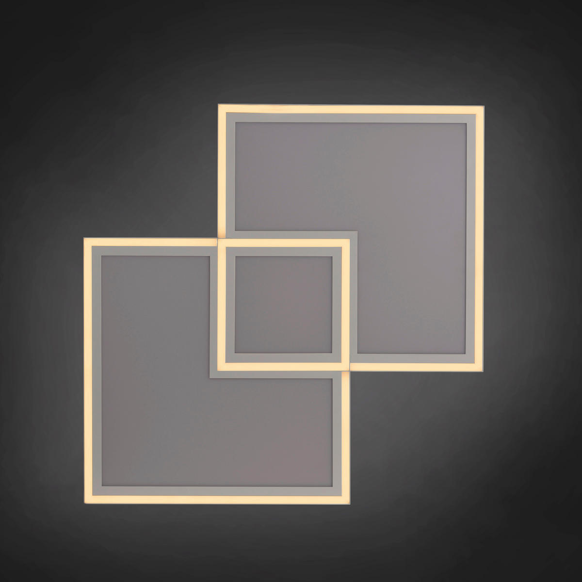 LED-DECKENLEUCHTE Edging 67,7/67,7/5,8 cm   - Weiß, Design, Kunststoff/Metall (67,7/67,7/5,8cm)