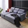 ECKSOFA in Struktur Beere  - Beere/Schwarz, MODERN, Kunststoff/Textil (179/240cm) - Carryhome