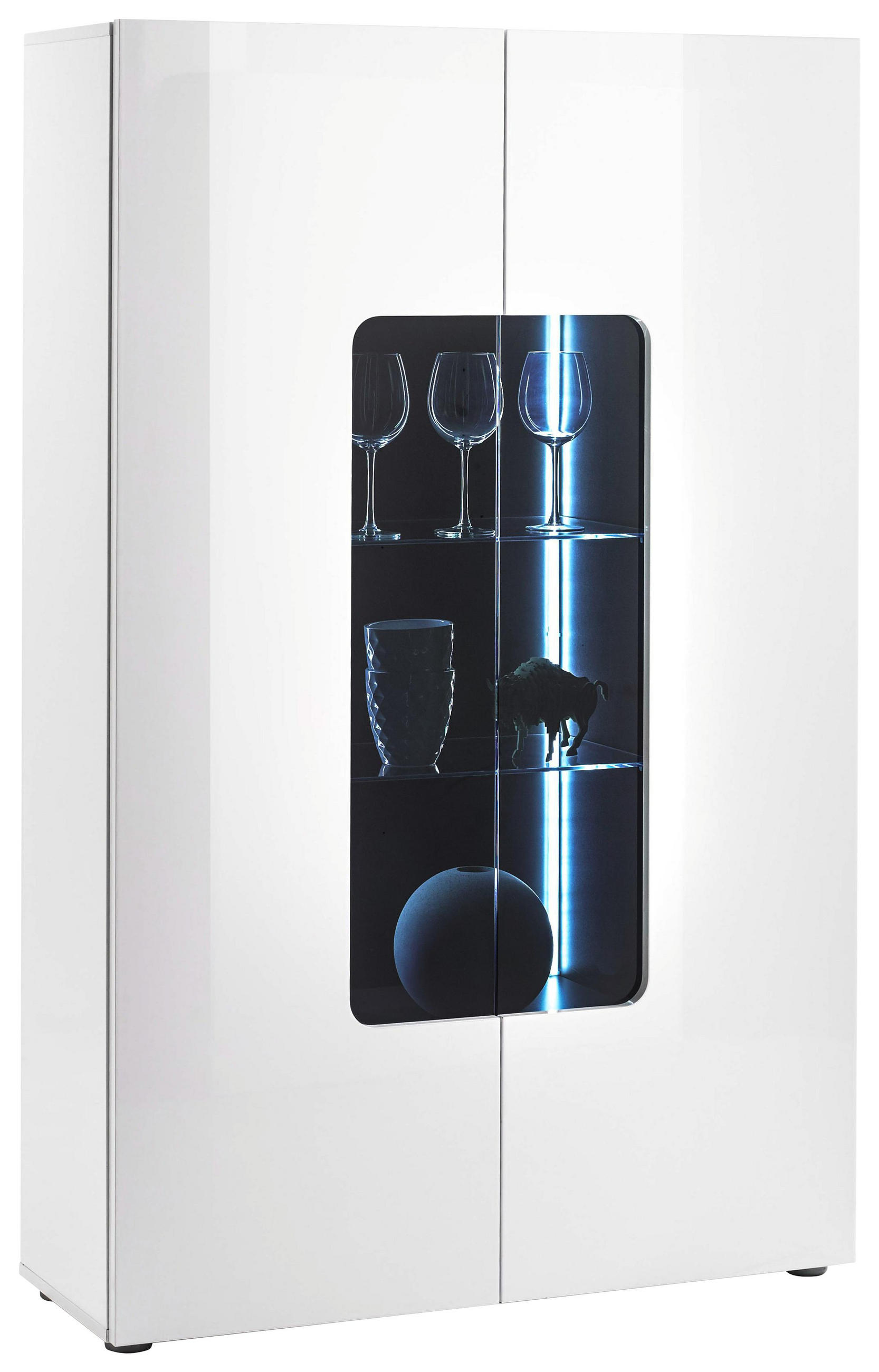 Vitrine in Schwarz, Weiß