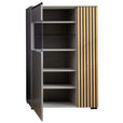 HIGHBOARD 87/136/45 cm  - Wildeiche/Greige, Design, Glas/Holz (87/136/45cm) - Moderano