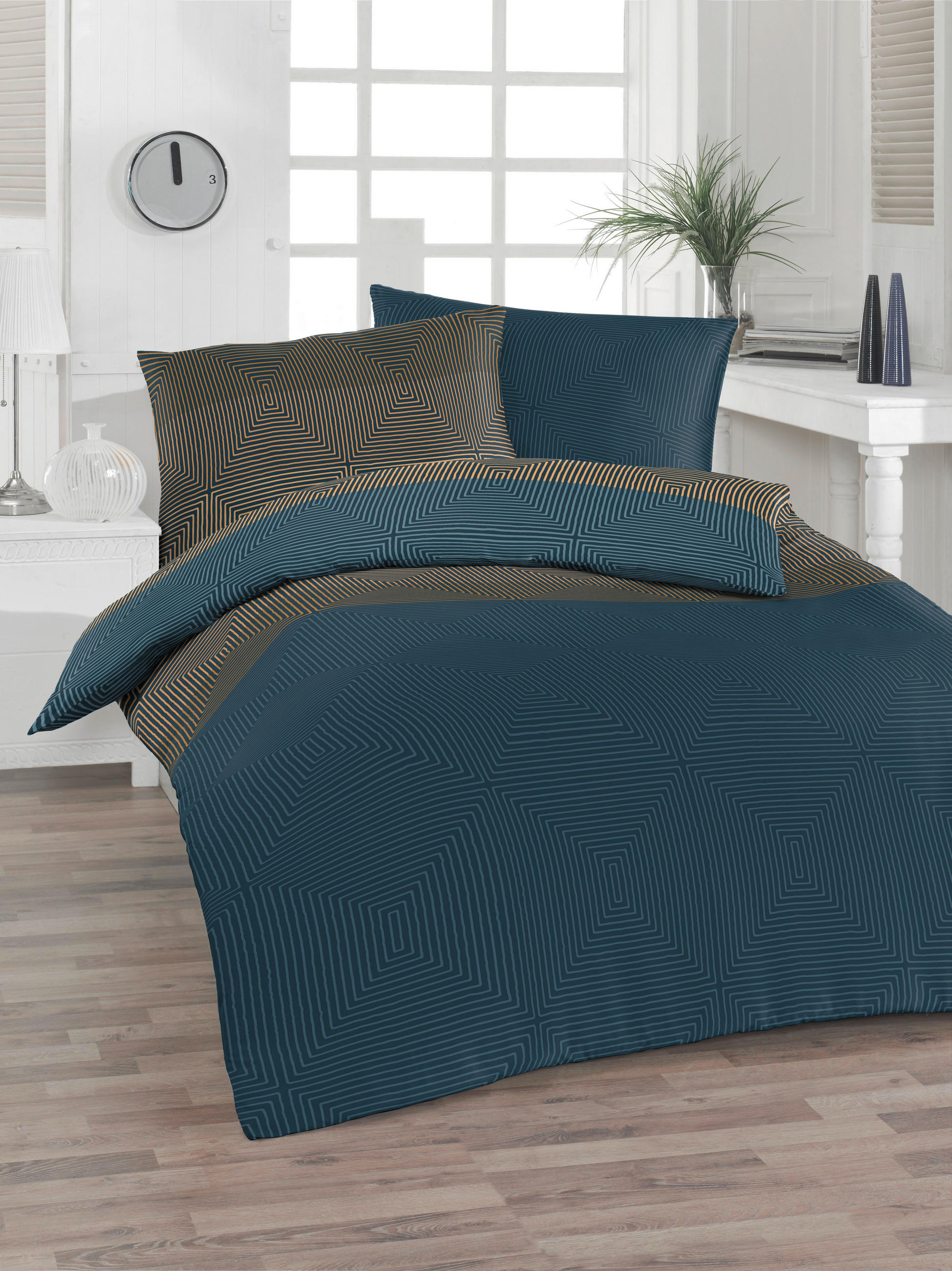 BETTWÄSCHE Satin 140/200 cm  - Dunkelblau, Trend, Textil (140/200cm) - Florella
