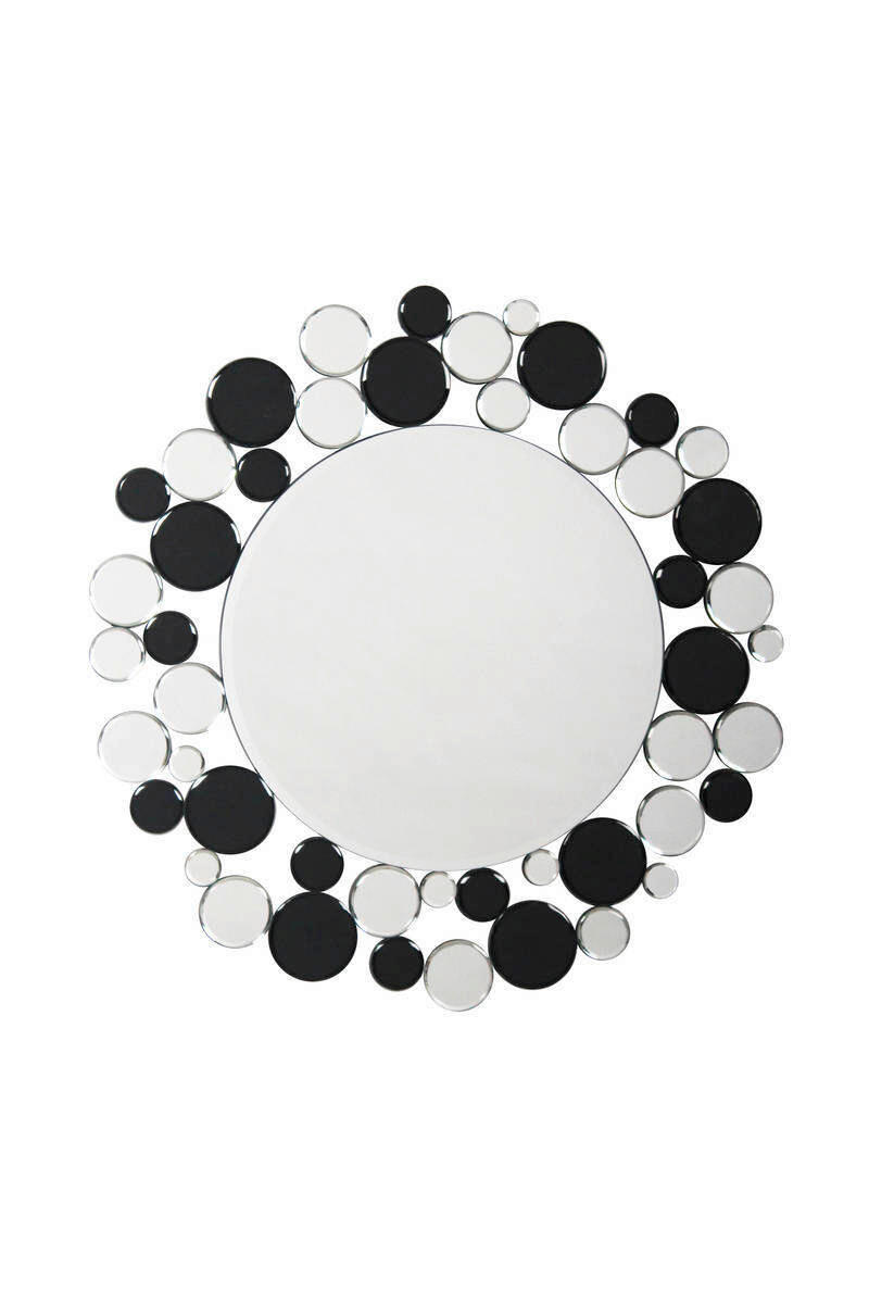 Kayoom Wandspiegel Schwarz, Silber 80x80x5 cm
