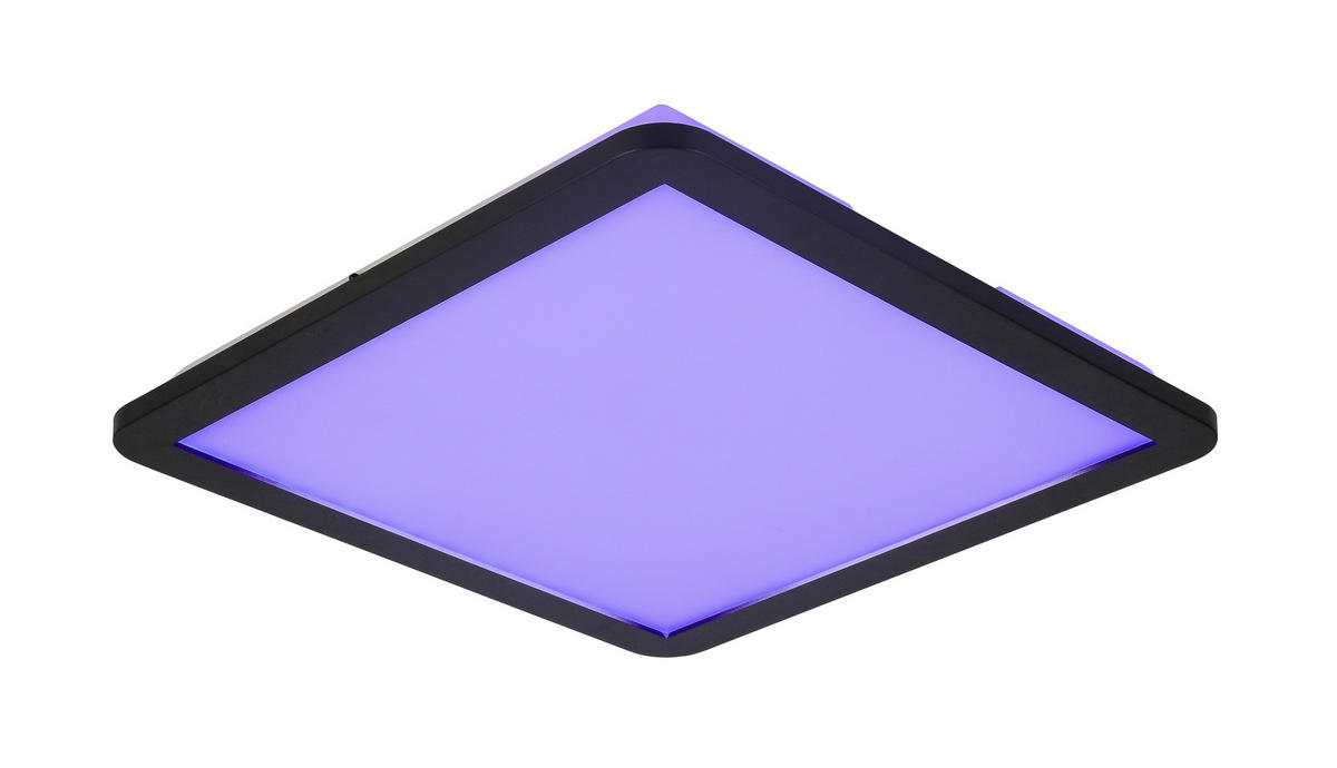 PLAFONIERĂ CU LED - alb/negru, Trend, plastic (40/40/4cm) - Novel