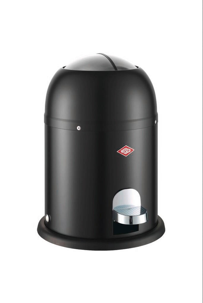ABFALLSAMMLER MINI MASTER 6 L  - Schwarz, KONVENTIONELL, Kunststoff/Metall (26,4/36cm) - Wesco