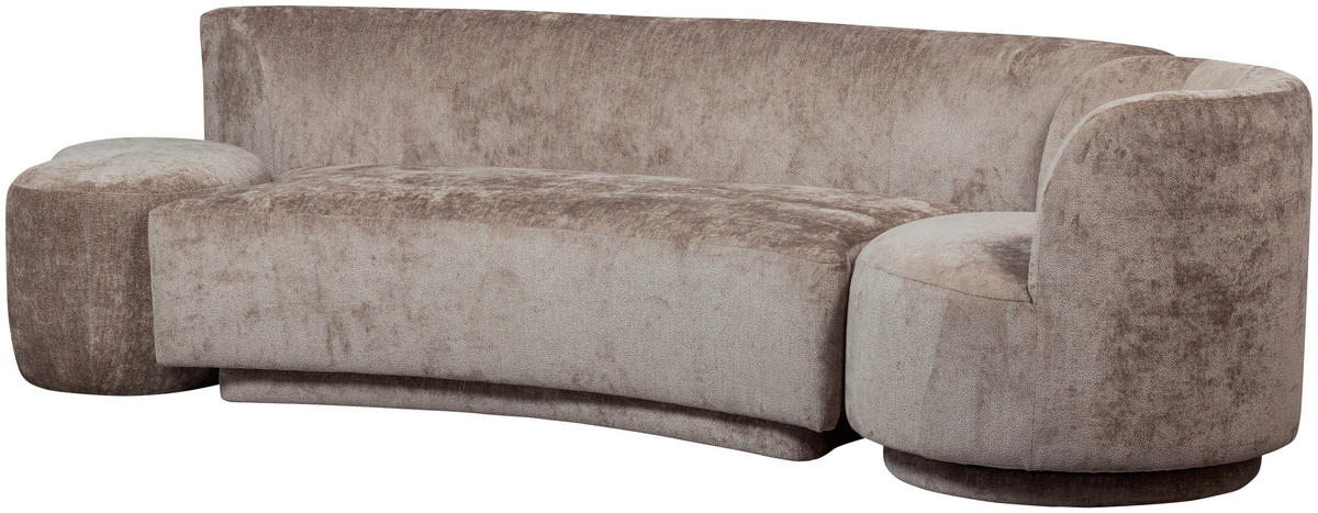 BIGSOFA Popular Chenille Taupe  - Taupe, Design, Textil (270/72/97cm) - Livetastic