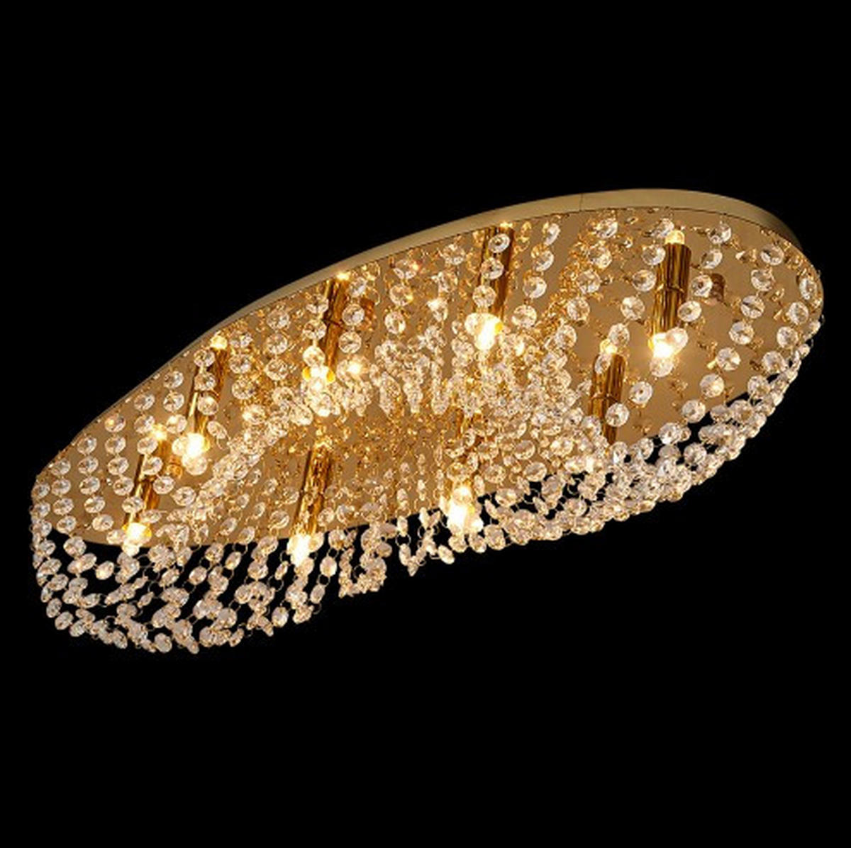 MENNYEZETI LÁMPA - aranyszínű, Basics, fém (38,5/105/24cm)