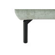 ECKSOFA Mintgrün Chenille Kopfteilverstellung, Sitztiefenverstellung  - Schwarz/Mintgrün, Design, Textil/Metall (307/243cm) - Xora