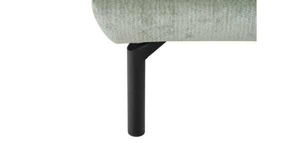 ECKSOFA Mintgrün Chenille Kopfteilverstellung, Sitztiefenverstellung  - Schwarz/Mintgrün, Design, Textil/Metall (307/243cm) - Xora