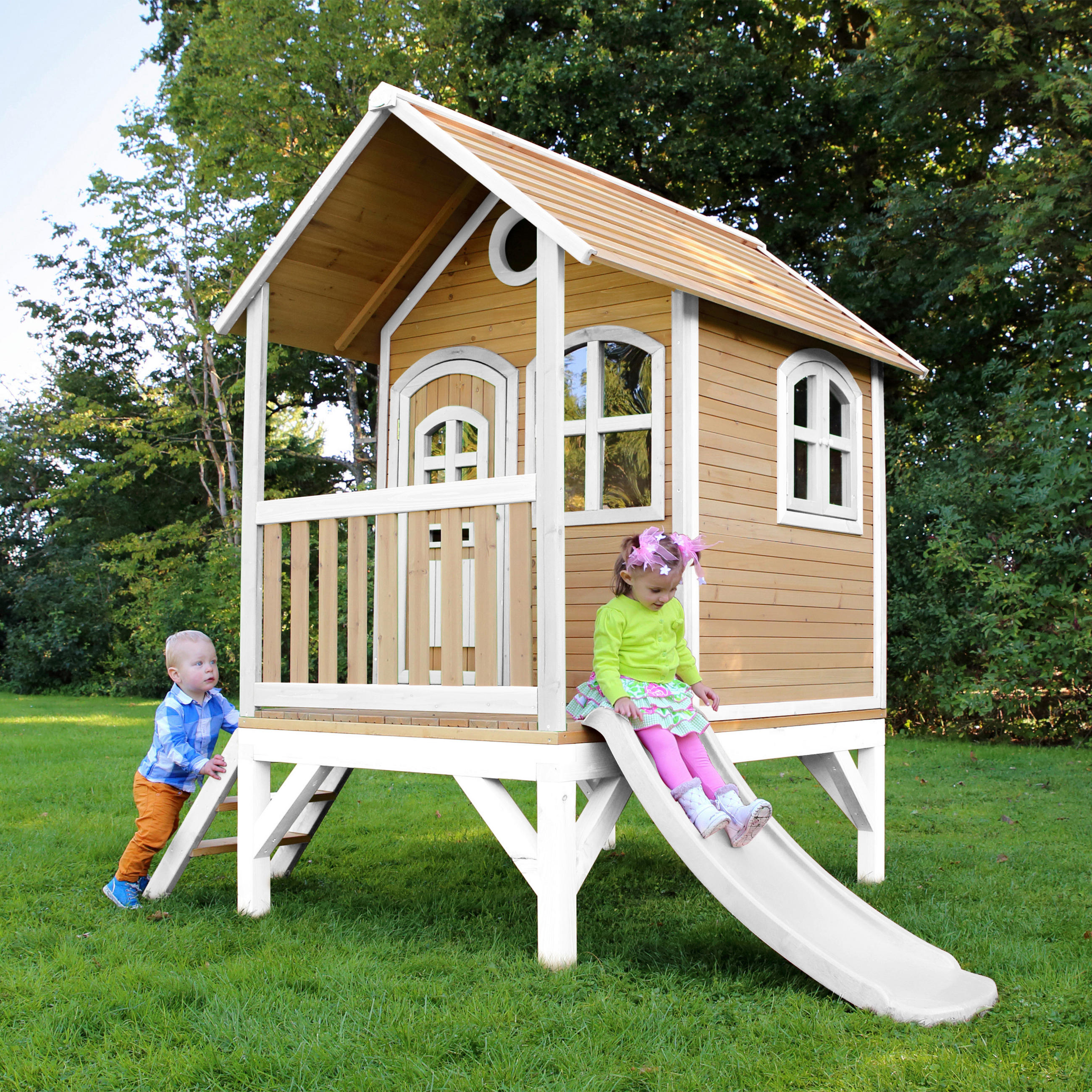 SPIELHAUS  - Rot/Braun, KONVENTIONELL, Holz (287/231/191cm) - Ambia Garden