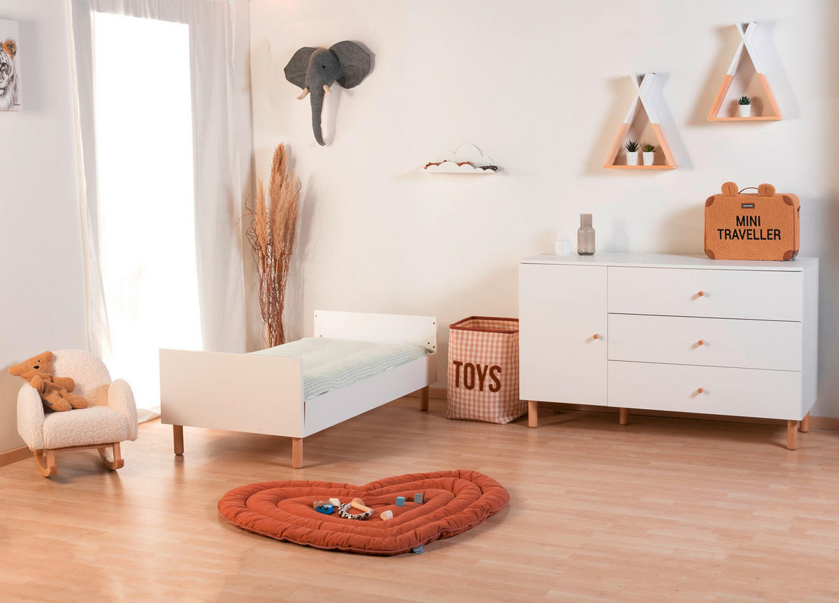 WICKELKOMMODE Wonder White 2023 Weiß  - Weiß/Naturfarben, Design, Holz/Holzwerkstoff (137/93/75cm) - Childhome