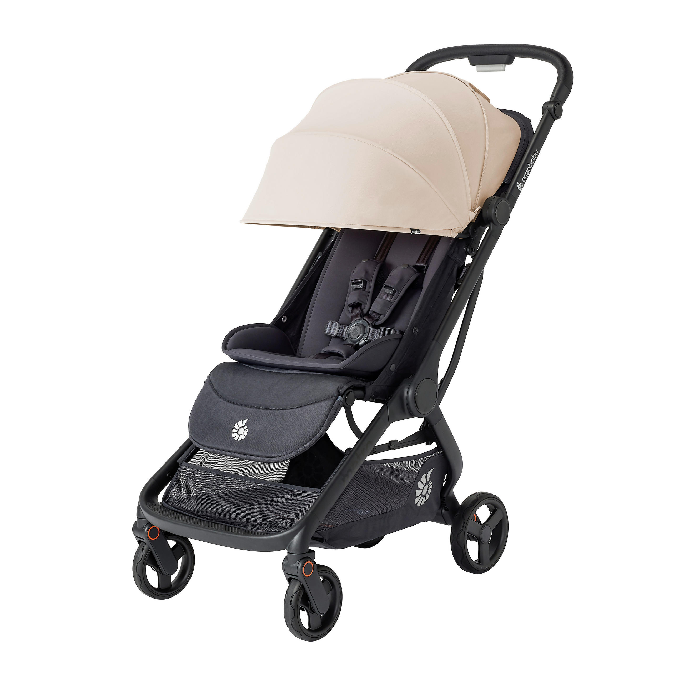 KIŠOBRAN KOLICA  METRO 3  - svijetlo siva/crna, Basics, tekstil/metal (23/44/56cm) - Ergo Baby