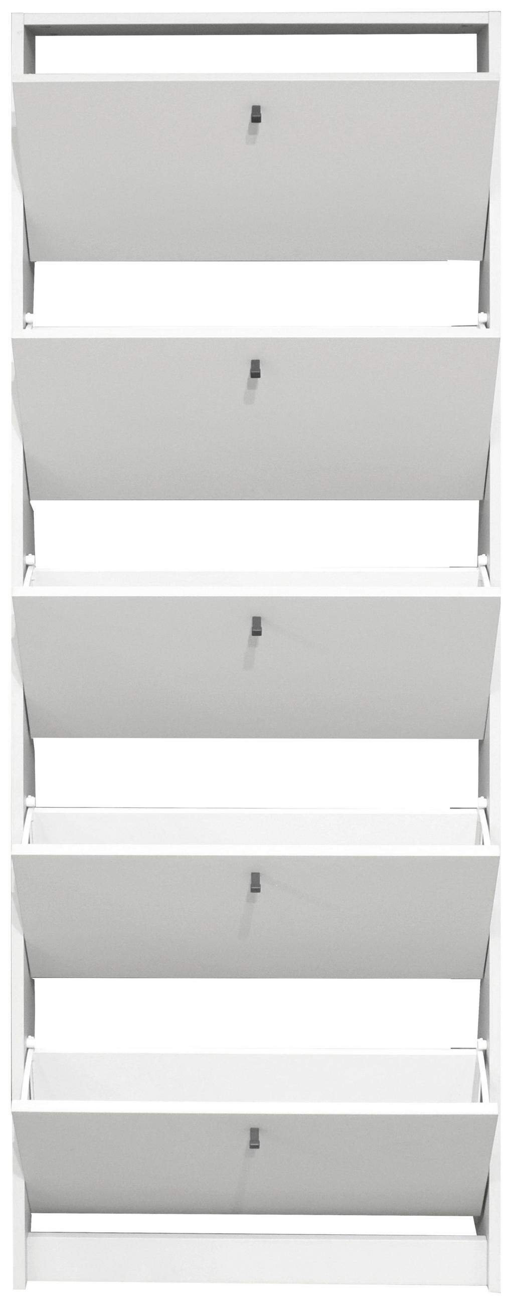 SCHUHKIPPER Flap  in 60/168/16 cm  - Schwarz/Weiß, Design, Holzwerkstoff/Metall (60/168/16cm) - Xora