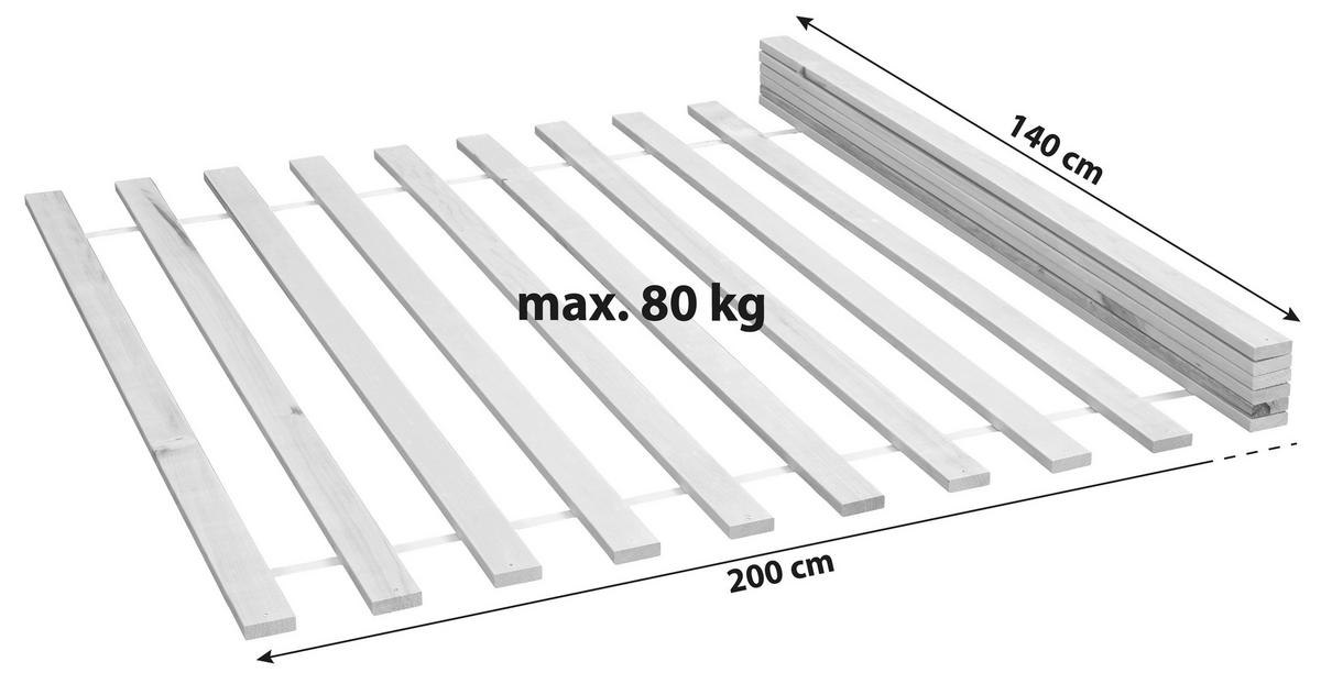 ROLLROST 140/200 cm Kiefer  - Naturfarben, KONVENTIONELL, Holz (140/200cm) - P & B