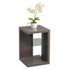 BEISTELLTISCH 40/40/60 cm Anthrazit quadratisch  - Anthrazit, Design, Glas/Holzwerkstoff (40/40/60cm) - Xora