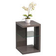 BEISTELLTISCH 40/40/60 cm Anthrazit quadratisch  - Anthrazit, Design, Glas/Holzwerkstoff (40/40/60cm) - Xora