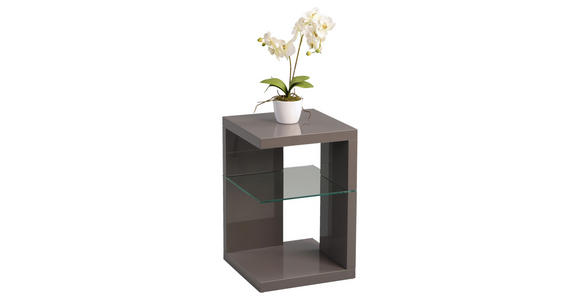 BEISTELLTISCH 40/40/60 cm Anthrazit quadratisch  - Anthrazit, Design, Glas/Holzwerkstoff (40/40/60cm) - Xora