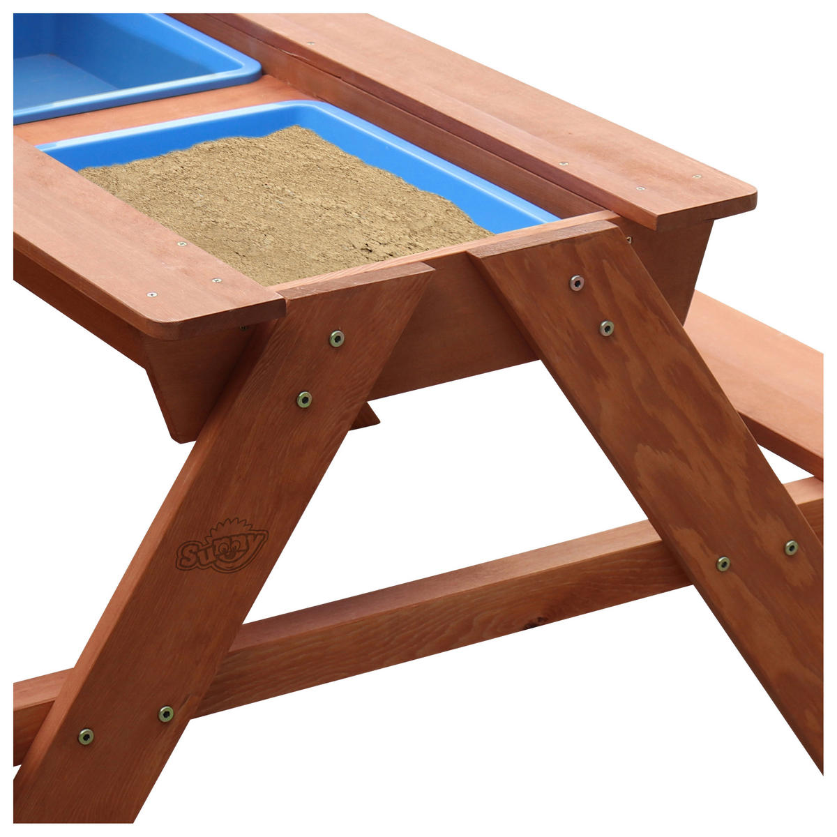 SAND- OCH VATTENBORD - brun, Klassisk, trä/plast (89/50,5/89cm)