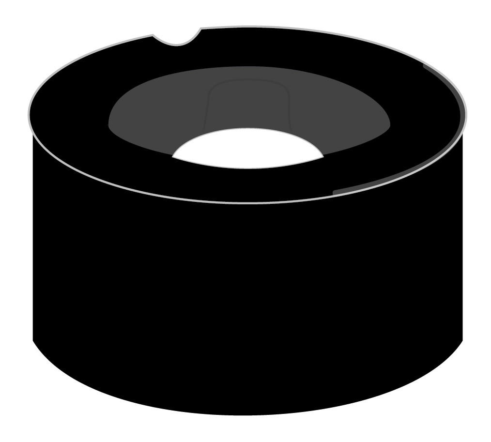 PEPELNIK Z ZAŠČITO - črna, Basics (11cm)