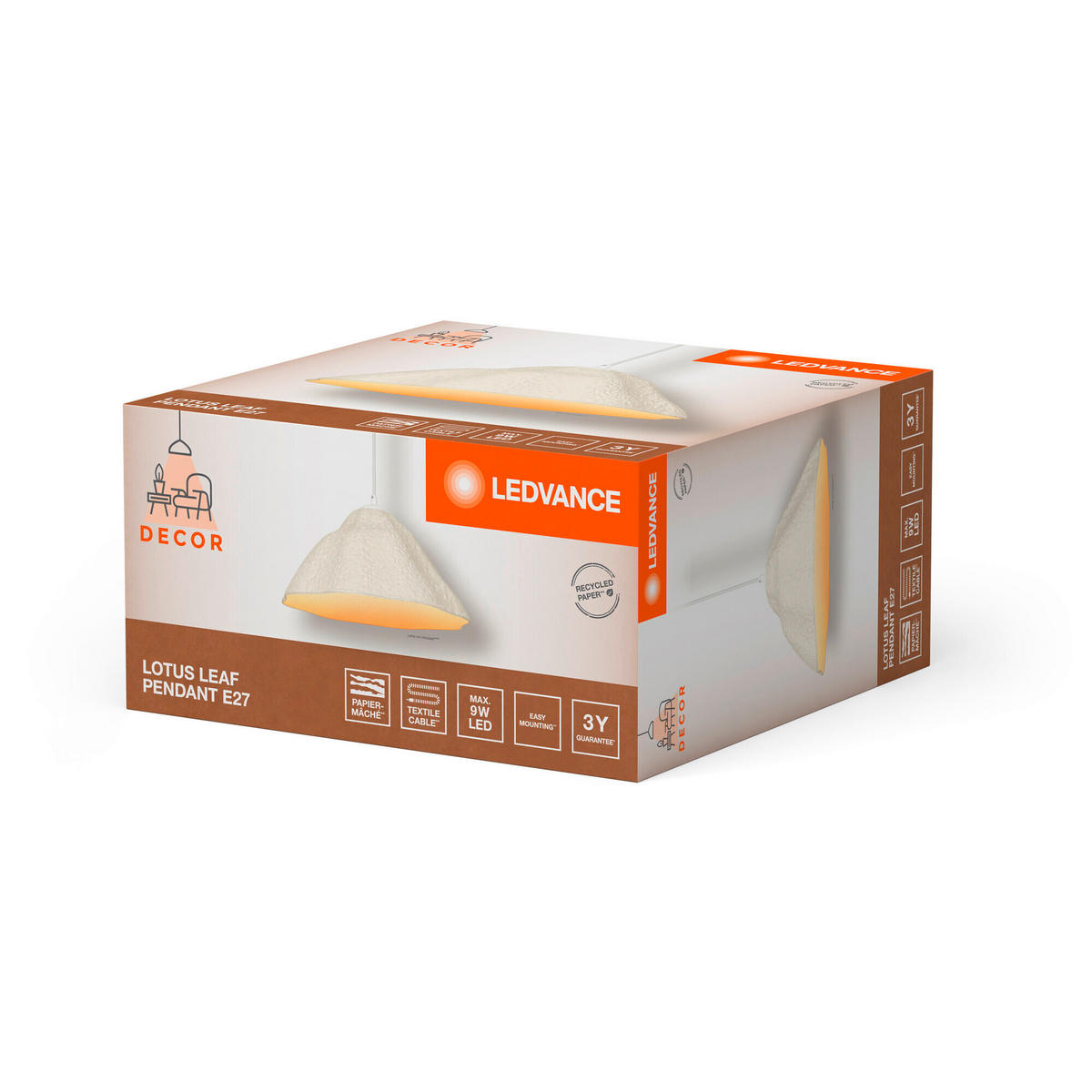PENDELLEUCHTE 39,6/166,2 cm  - Trend, Papier/Metall (39,6/166,2cm) - Ledvance