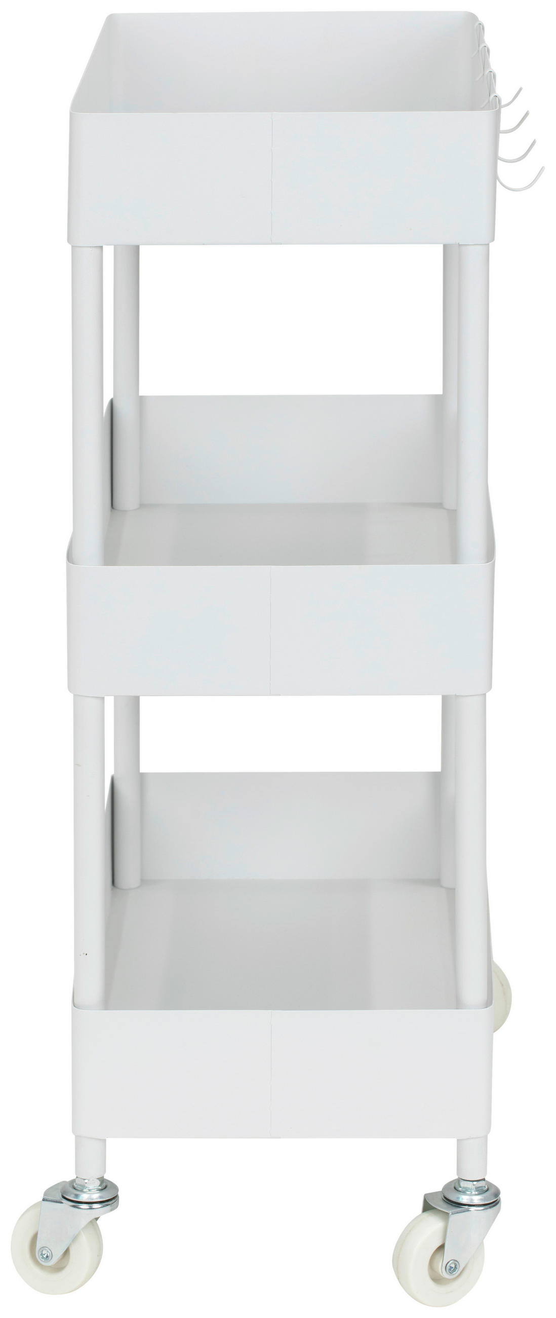 SERVIERWAGEN Weiß  - Schwarz/Weiß, MODERN, Metall (40/64/22cm) - PBJ