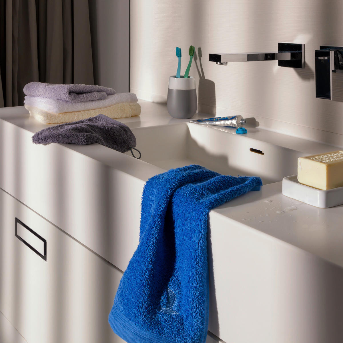 SAUNATUCH Superwuschel Grau  - Grau, Basics, Textil (80/200cm) - Moeve