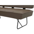 ECKBANK 227/165 cm  in Grau  - Schwarz/Grau, Design, Leder/Metall (227/165cm) - Moderano