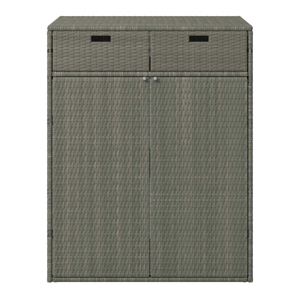 GARTENKOMMODE 55/113/90 cm  - Silberfarben/Grau, MODERN, Kunststoff/Metall (55/113/90cm) - Ambia Garden