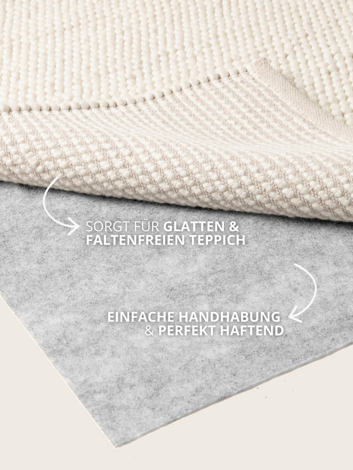 UNTERLAGSMATTE 240/330 cm  - Hellgrau, Basics, Textil (240/330cm) - Hanse Home