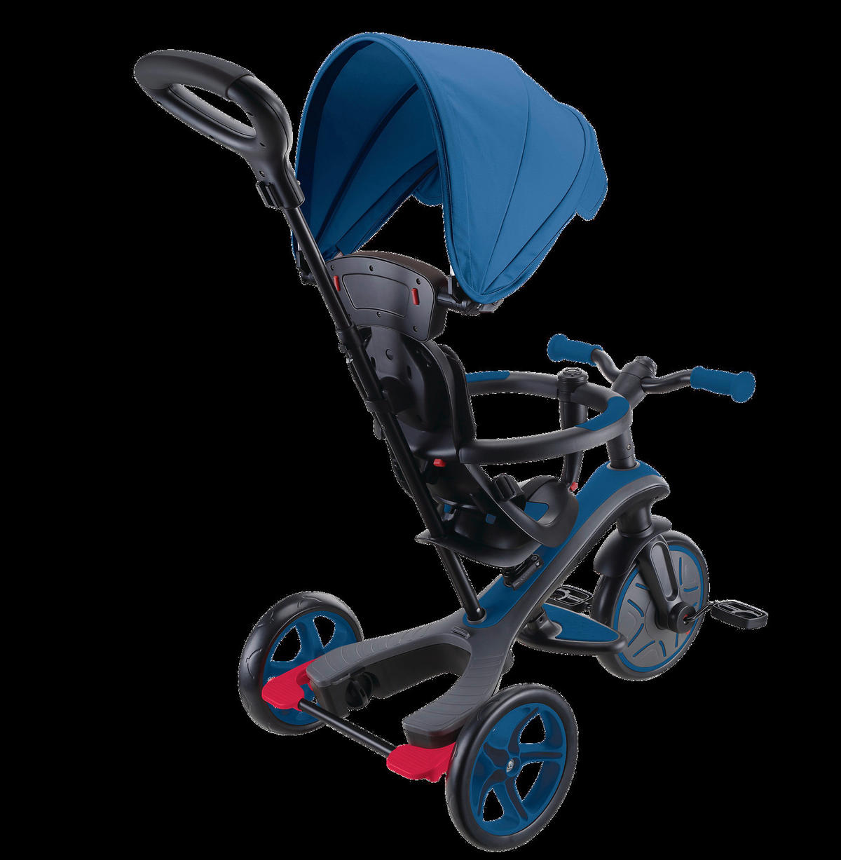DREIRAD EXPLORER TRIKE 4in1  - Blau, Basics, Kunststoff (95/47/97,5cm) - GLOBBER