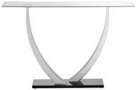 KONSOLE Schwarz, Silberfarben  - Silberfarben/Schwarz, Design, Glas/Metall (120/40/77cm) - Xora