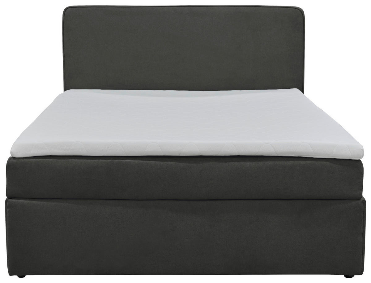 PAT TIP BOXSPRING FĂRĂ ARCURI 140/200 cm  antracit  - culoare natur/antracit, Modern, plastic/lemn (140/200cm) - MID.YOU