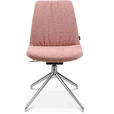 STUHL  in Aluminium Flachgewebe Metall, Textil  - Alufarben/Rosa, Design, Textil/Metall (46/81,5-84,5/55cm) - Johann Jakob