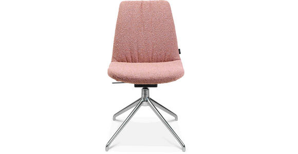 STUHL in Aluminium Flachgewebe Metall, Textil - Alufarben/Rosa, Design, Textil/Metall (46/81,5-84,5/55cm) - Johann Jakob