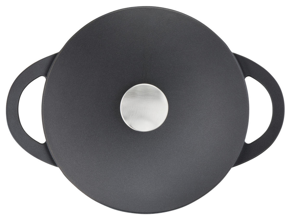 KOCHTOPF TRATTORIA 6,7 L  - Edelstahlfarben/Schwarz, Basics, Metall (34,5/30/14,5cm) - Tefal