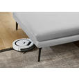 ECKSOFA in Echtleder Weiß  180/310 cm  - Schwarz/Weiß, Design, Leder/Metall (180/310cm) - Dieter Knoll
