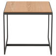 BEISTELLTISCH in Holz 45/45/42 cm  - Eichefarben/Anthrazit, Design, Holz/Metall (45/45/42cm) - Johann Jakob