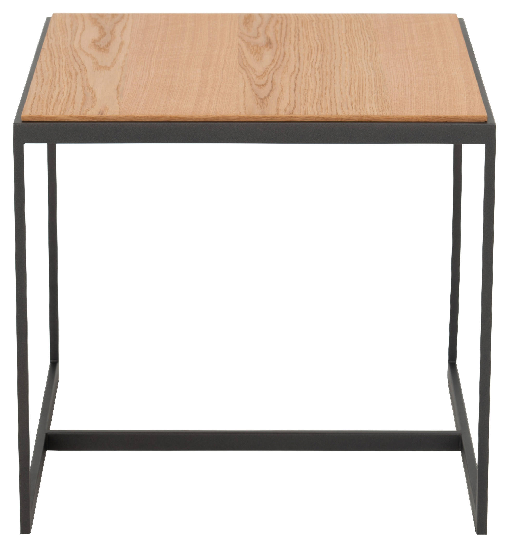 BEISTELLTISCH in Holz 45/45/42 cm  - Eichefarben/Anthrazit, Design, Holz/Metall (45/45/42cm) - Johann Jakob